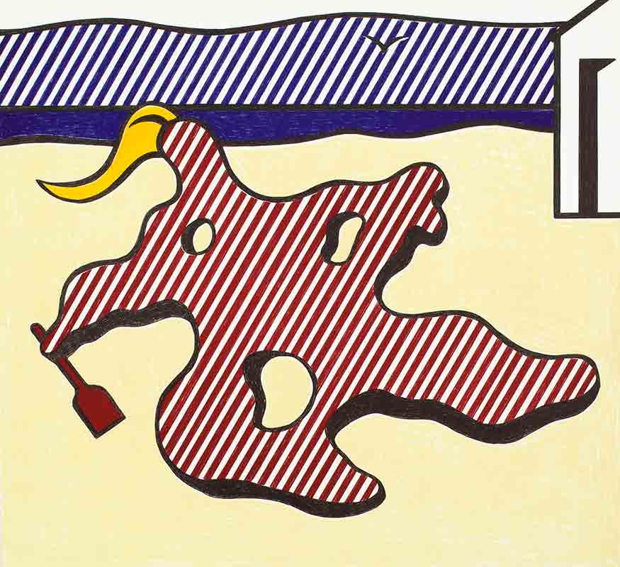 Roy Lichtenstein, Nude On Beach, From The Surrealist - Nude On Beach Lichtenstein - HD Wallpaper 