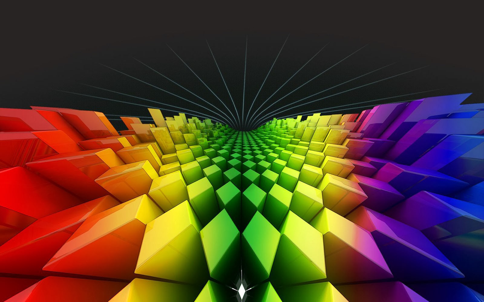 Green Geometric Wallpaper - Rainbow Colours - HD Wallpaper 
