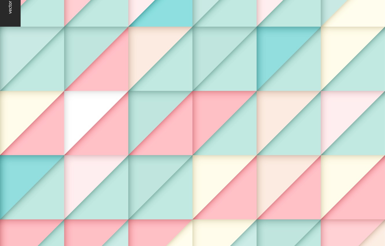Photo Wallpaper White, Abstraction, Pink, Blue, Geometry - Blue And Pink Geometric - HD Wallpaper 