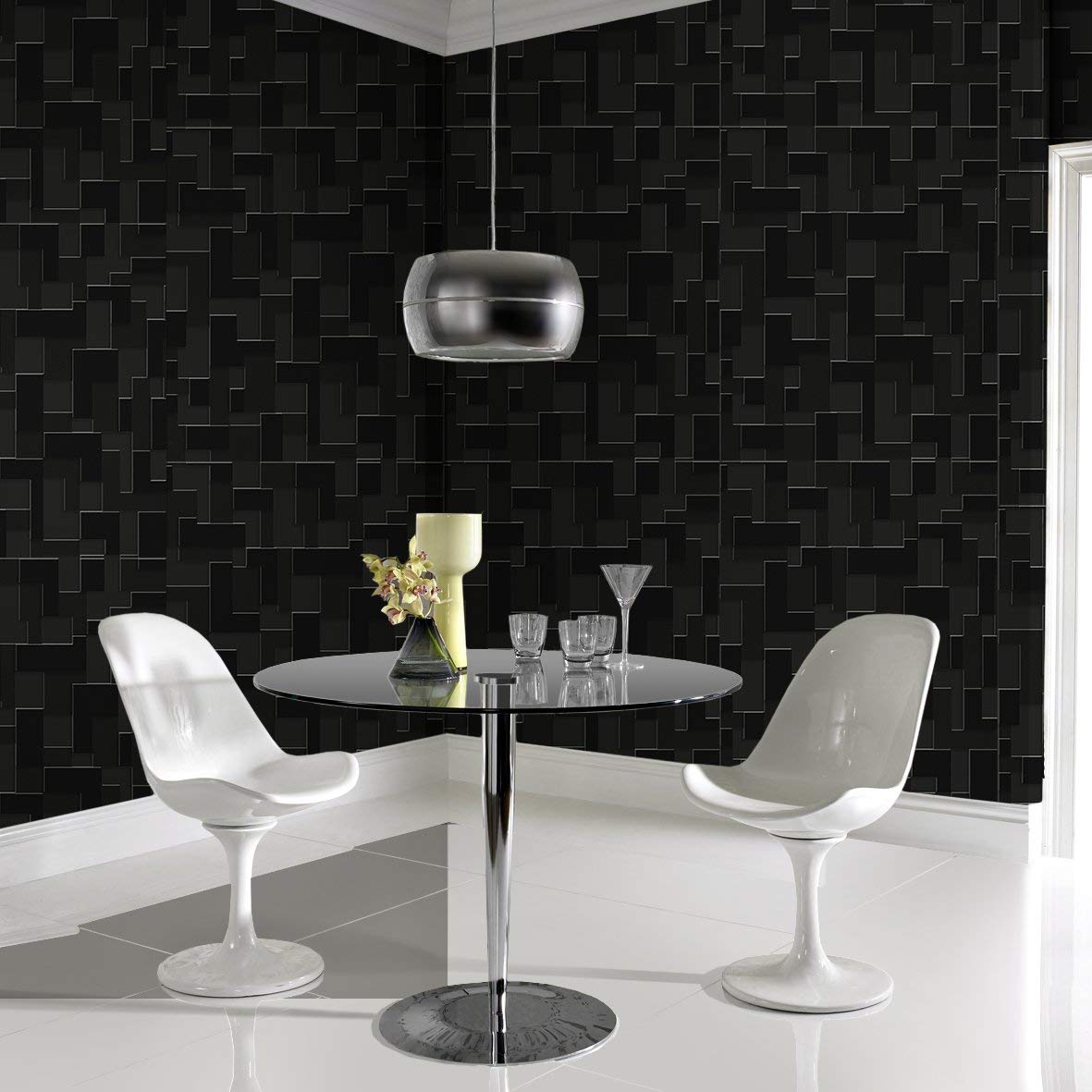 Black Wallpaper In Living Room - 1024x1024 Wallpaper - teahub.io
