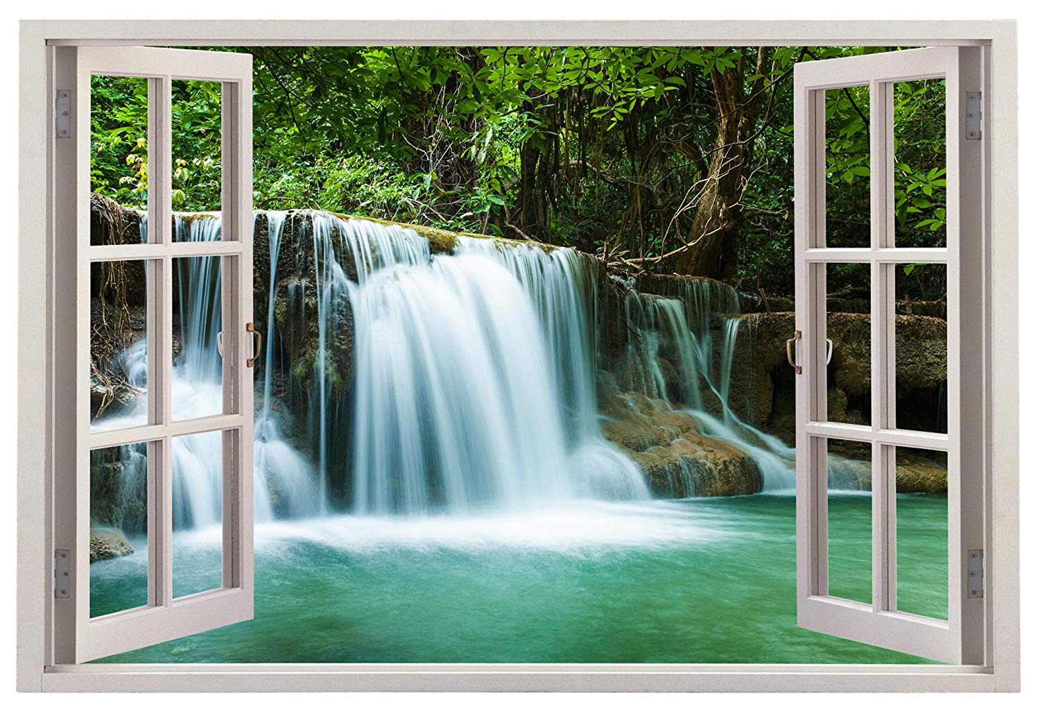 Paper Plane Design 3d Wall Window Vinyl Sticker Wallpaper - Autumn Windows - HD Wallpaper 