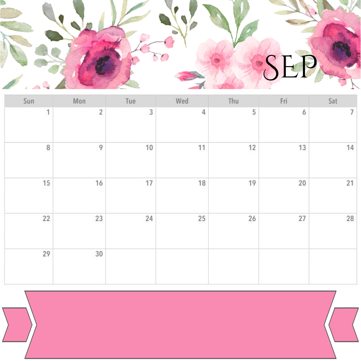 2019 September Calendar Floral Wallpaper - December 2019 Calendar Planner - HD Wallpaper 
