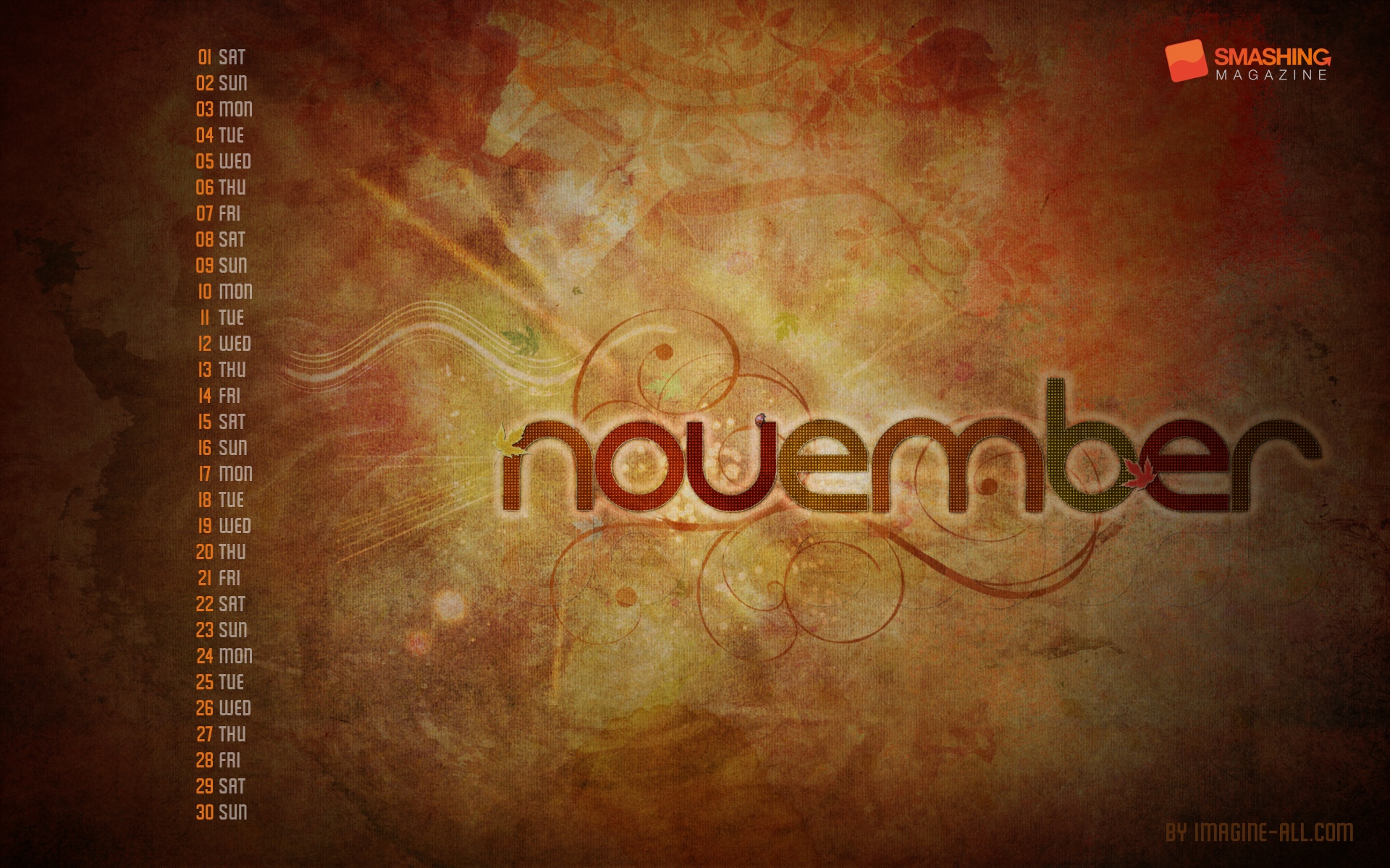 November Background - HD Wallpaper 