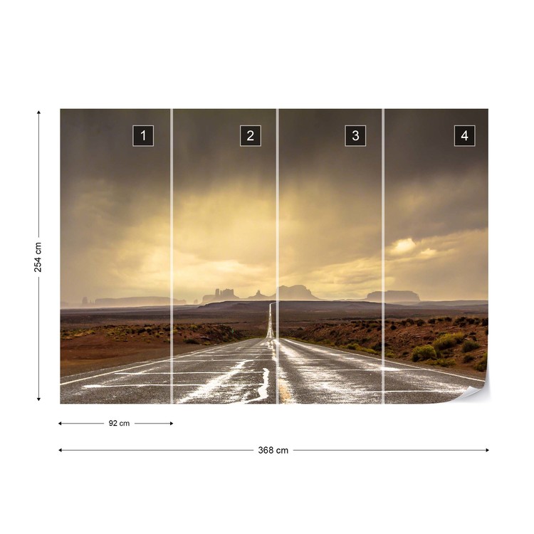 Strom In Monument Valley Wallpaper Mural - HD Wallpaper 