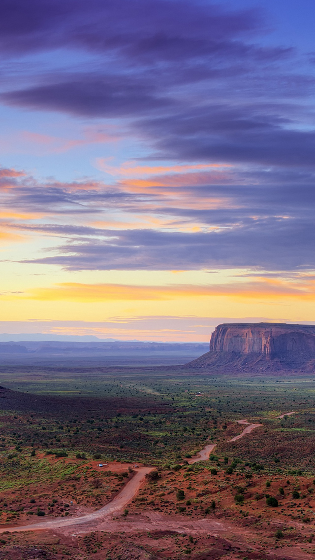Utah Monument Valley Road Iphone Wallpaper - Monument Valley - HD Wallpaper 