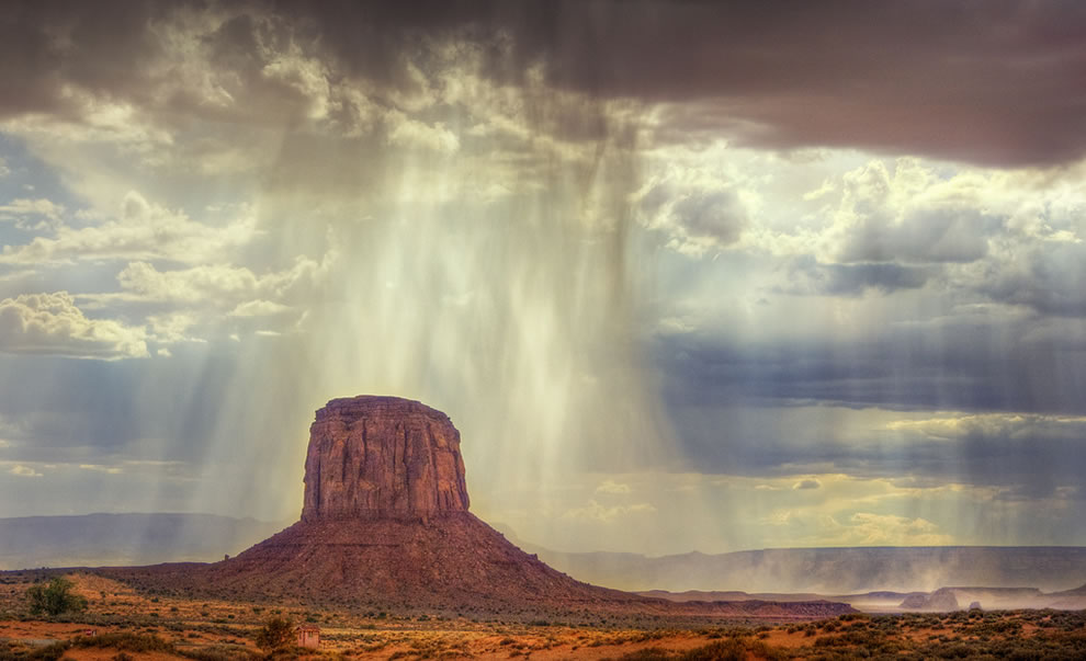 Desert Rain - HD Wallpaper 