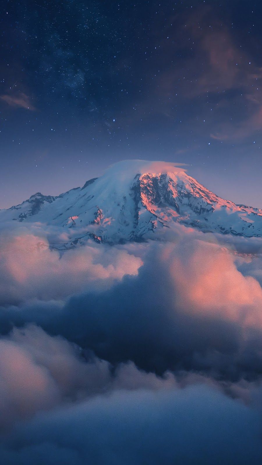 Cloudy Mountain - HD Wallpaper 