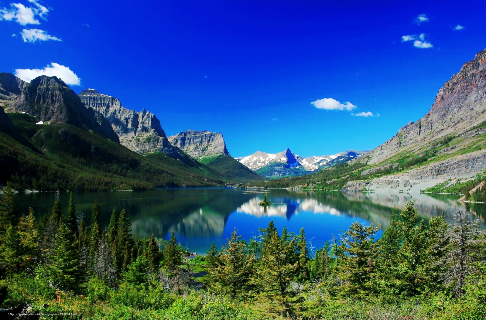 Download Wallpaper Nature, Amerika, Montana Free Desktop - Glacier National Park - HD Wallpaper 