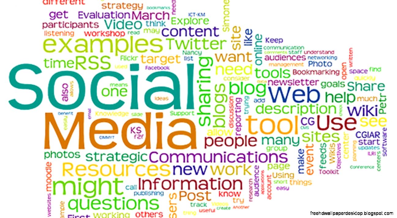 Wallpaper Social Media Text Typography Design Wallpaper - Social Media Word Cloud - HD Wallpaper 