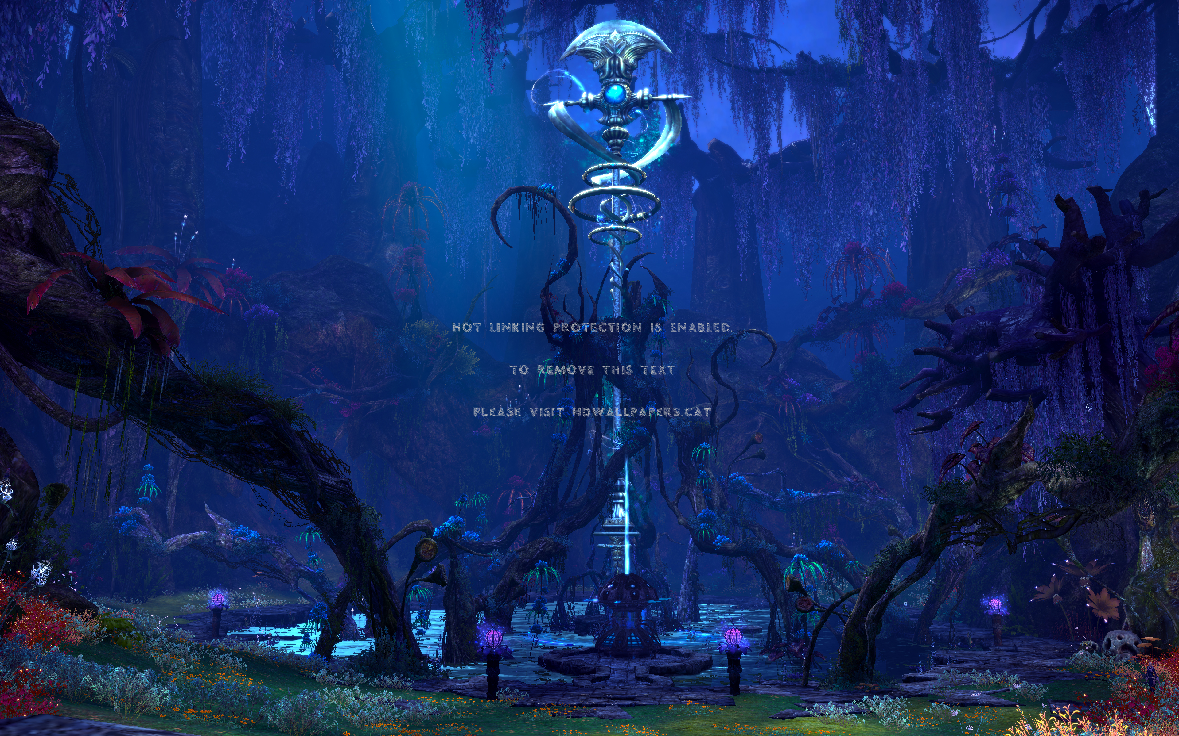 Tera Fantasy World Blue Game Dark Night - Tera Environments - HD Wallpaper 
