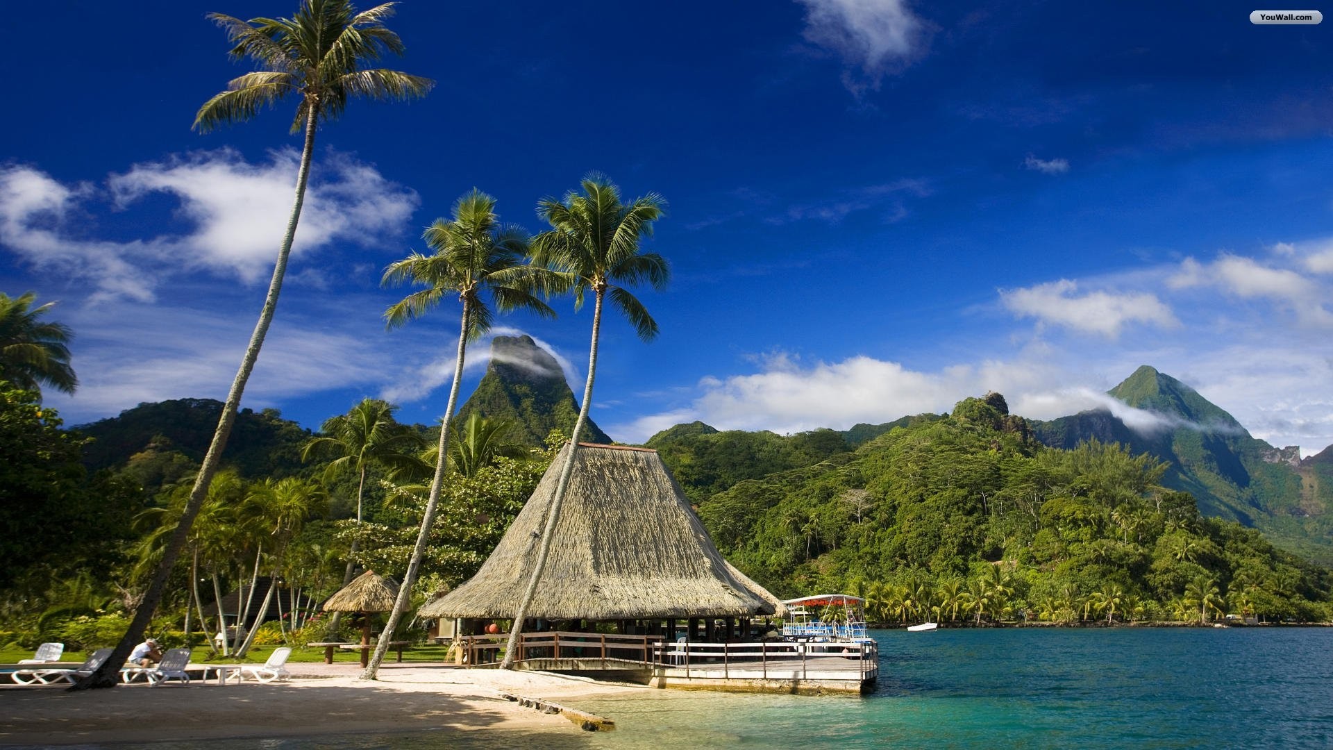 Tropical Island - HD Wallpaper 