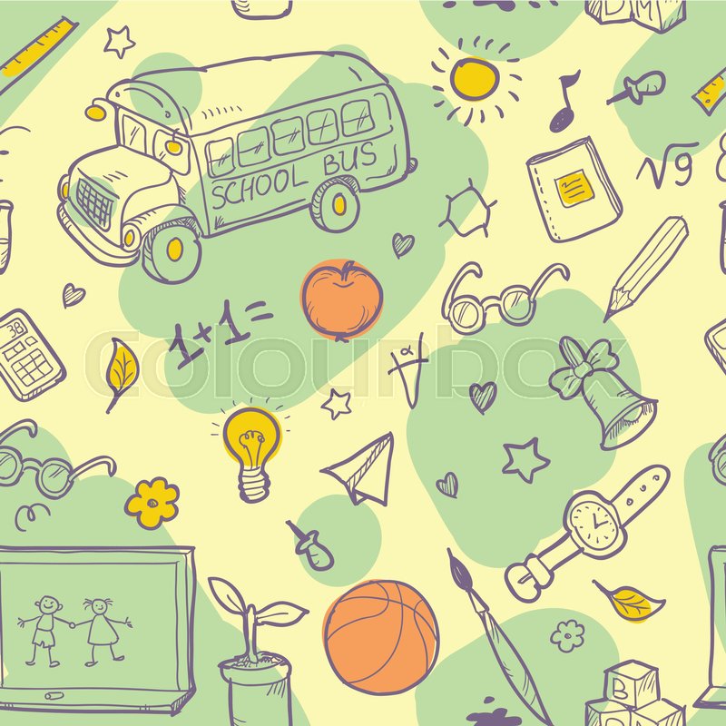 School Pattern - HD Wallpaper 