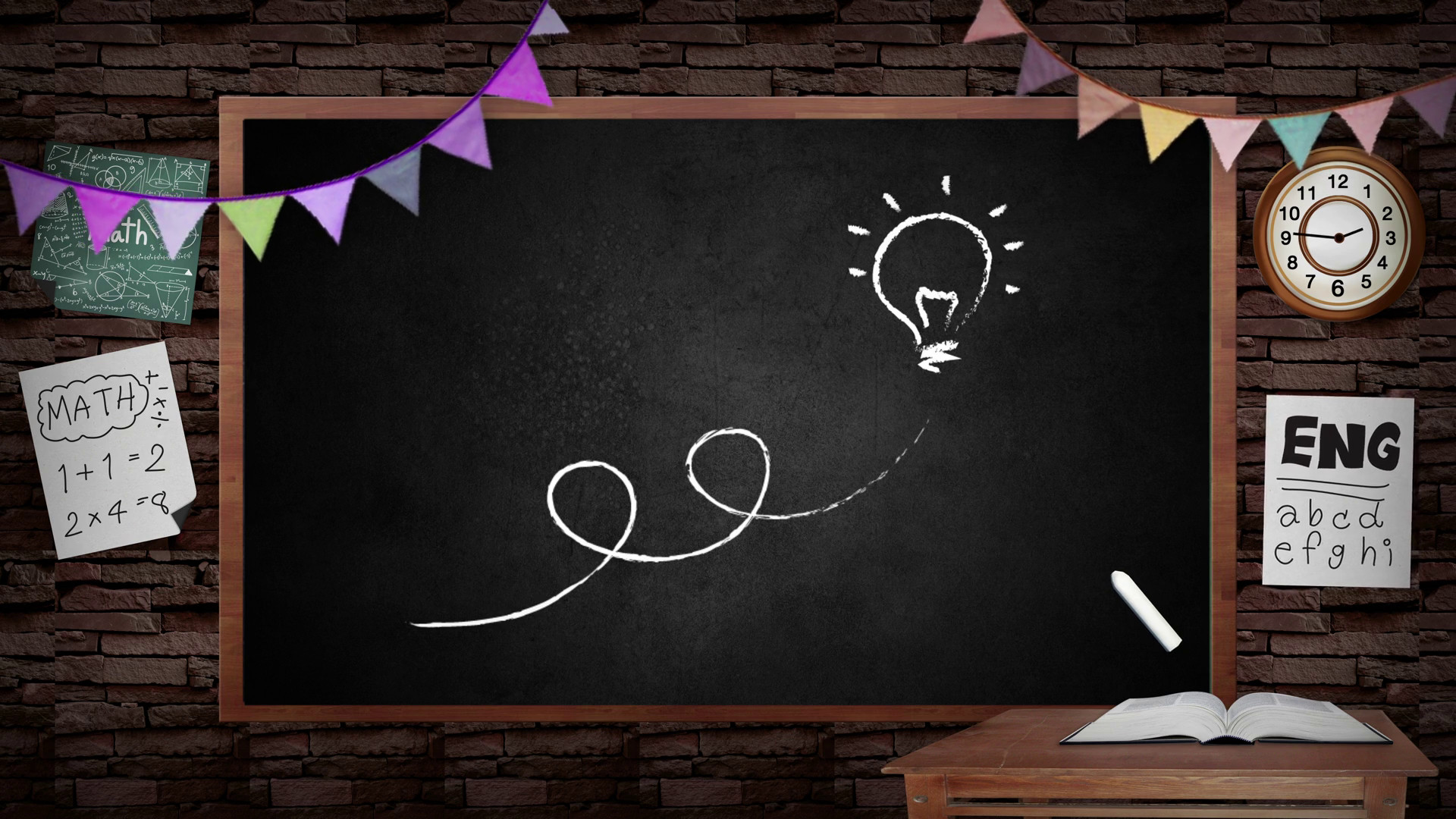 1920x1080, Animation Of Creative School Blackboard - School Blackboard Background - HD Wallpaper 