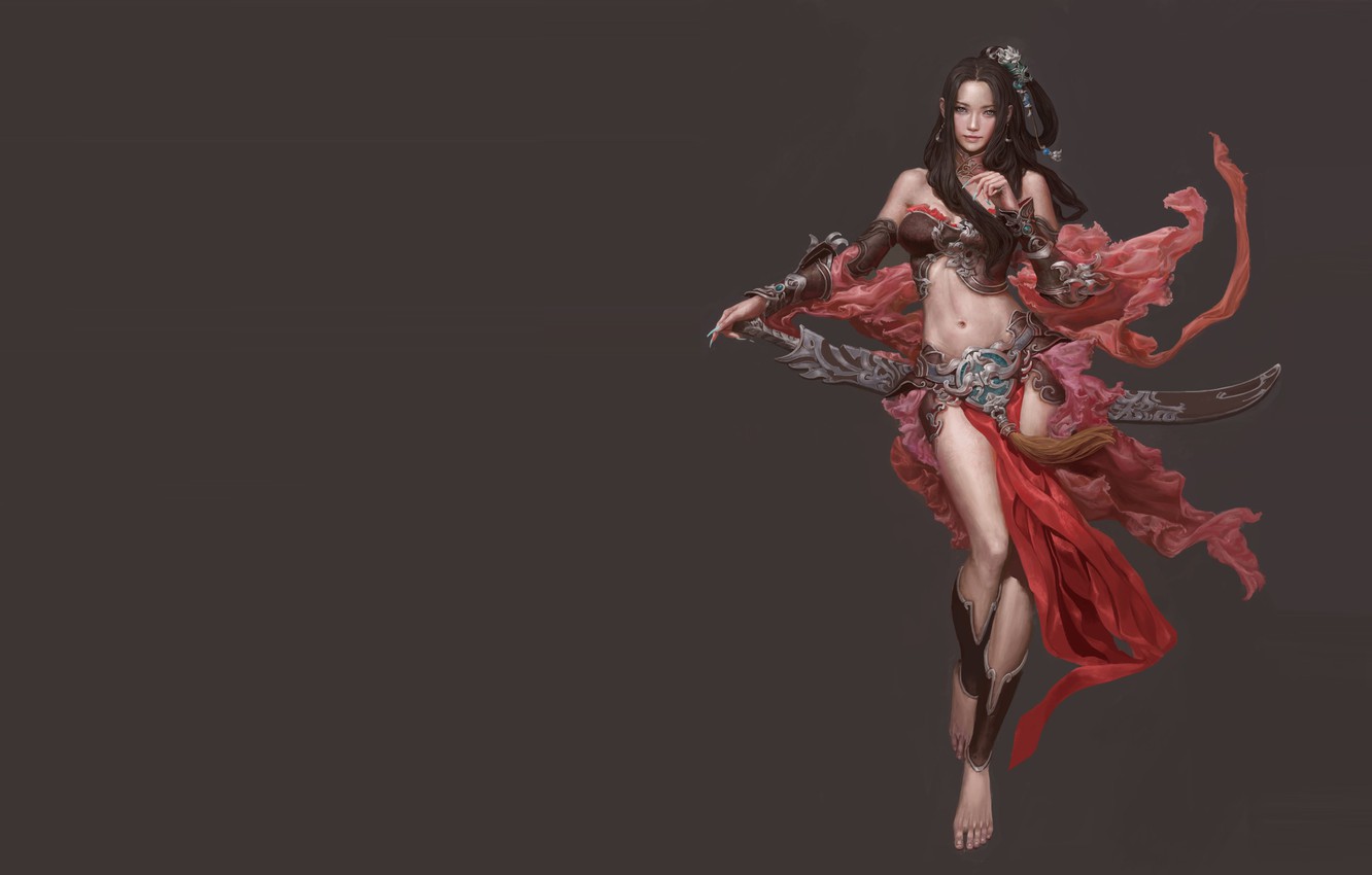 Photo Wallpaper The Game, Warrior, Fantasy, Art, Costume - Belly Dancer Concept Art - HD Wallpaper 