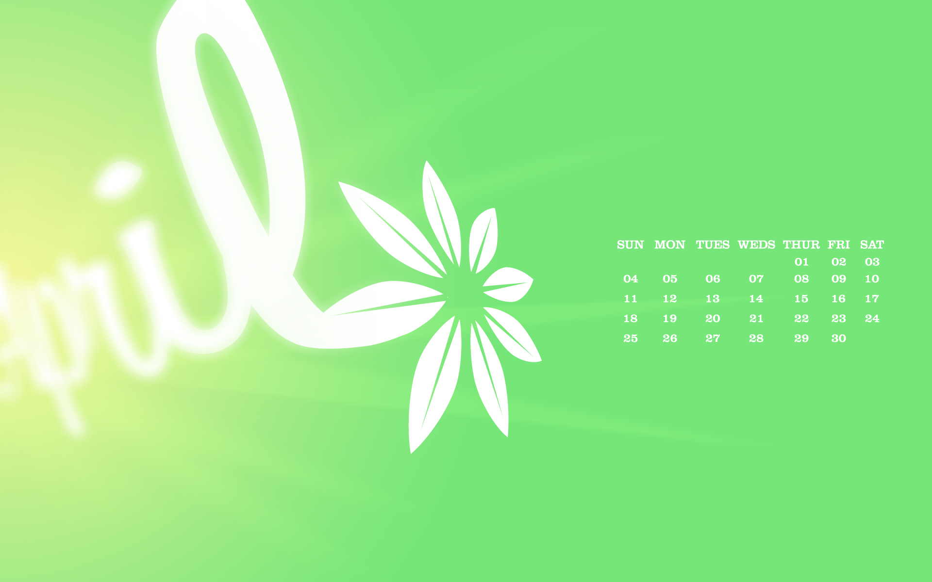 April 2011 Desktop Calendar - HD Wallpaper 