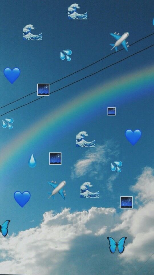 Blue Emoji Wallpaper Iphone - HD Wallpaper 