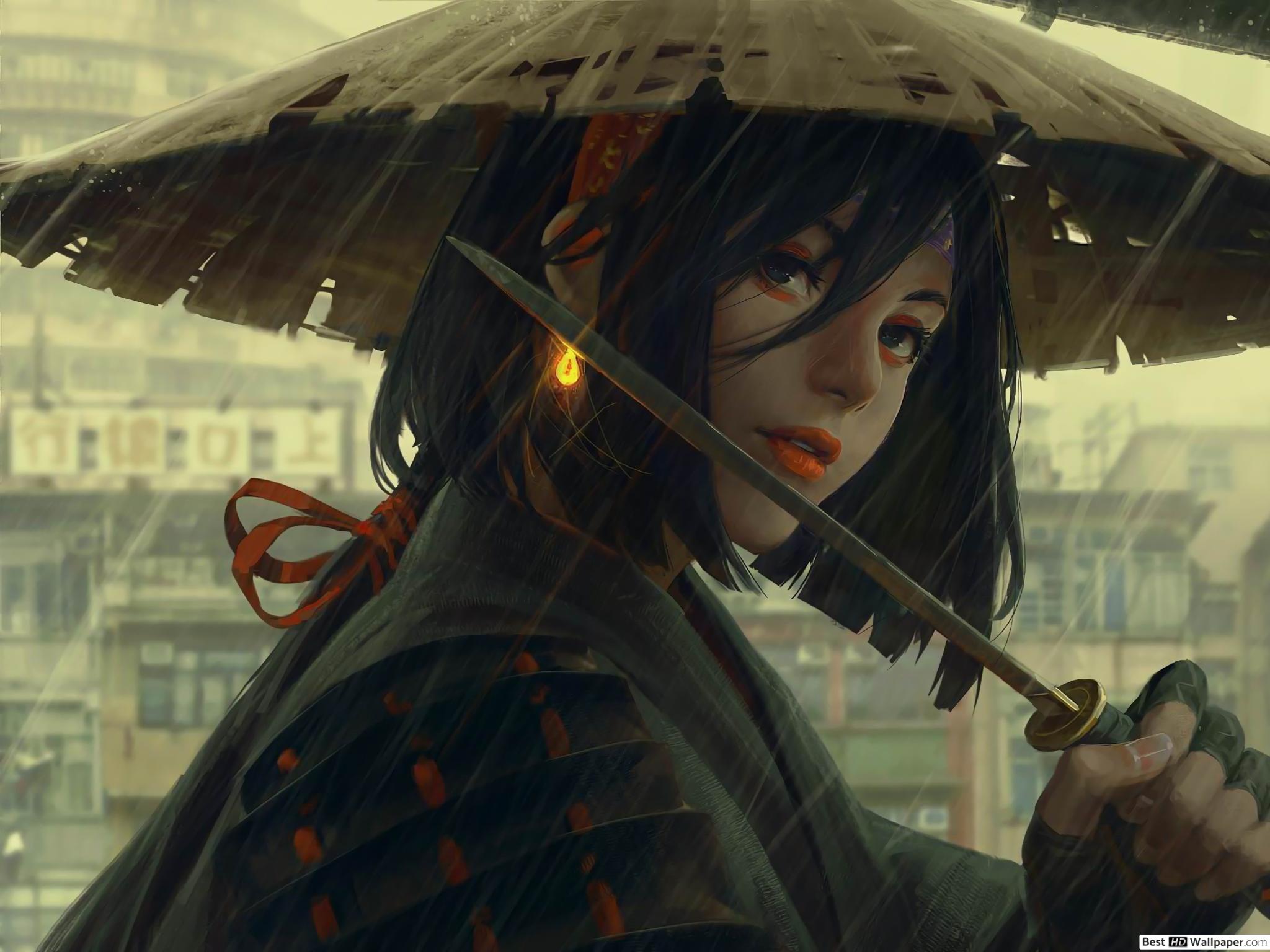 Samurai Girl Wallpaper 4k - 2048x1536 Wallpaper - teahub.io