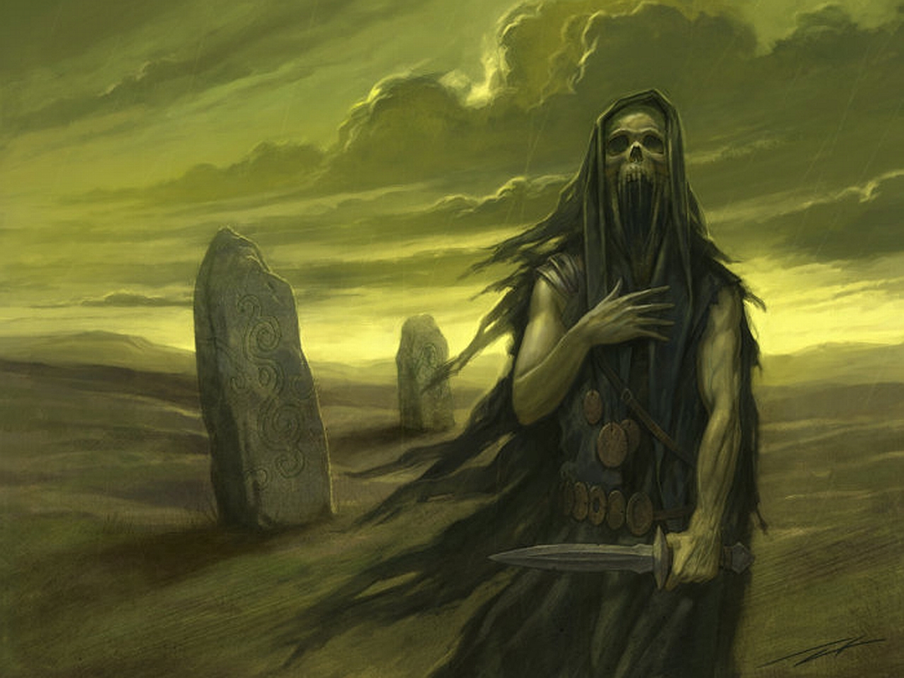 Dark Warrior Wallpaper - Druid Ghost - HD Wallpaper 