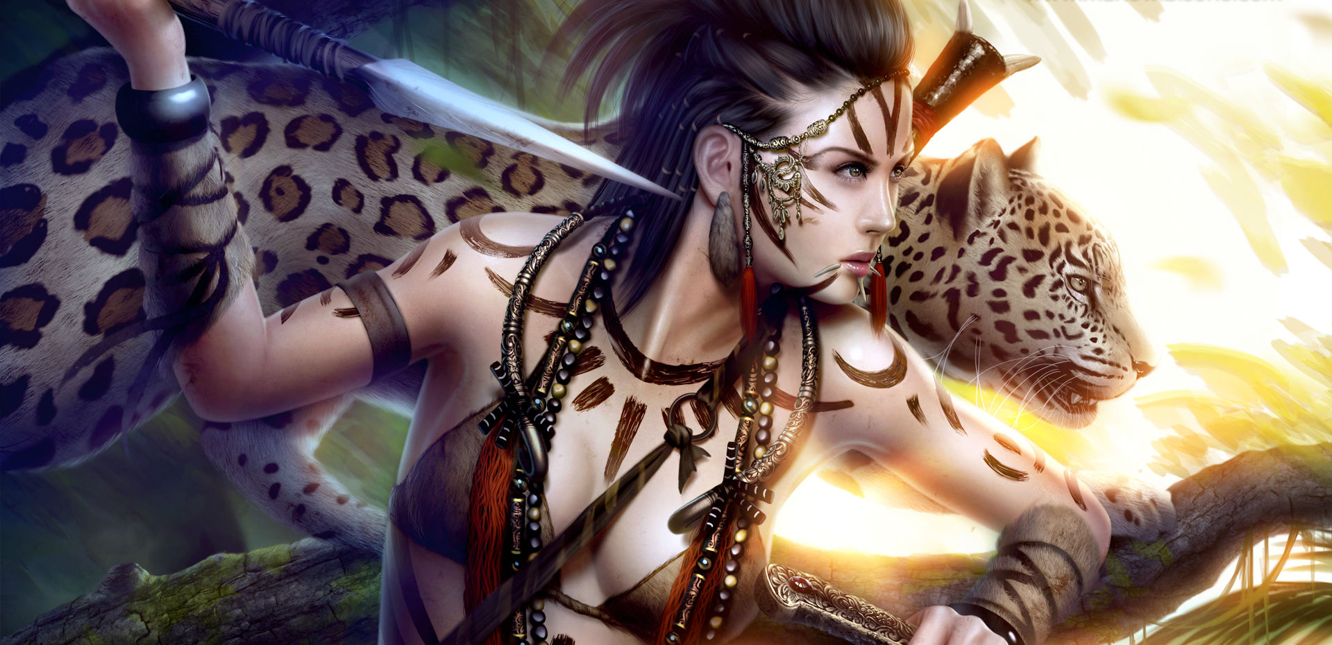 Sexy Fantasy Warrior Women - HD Wallpaper 