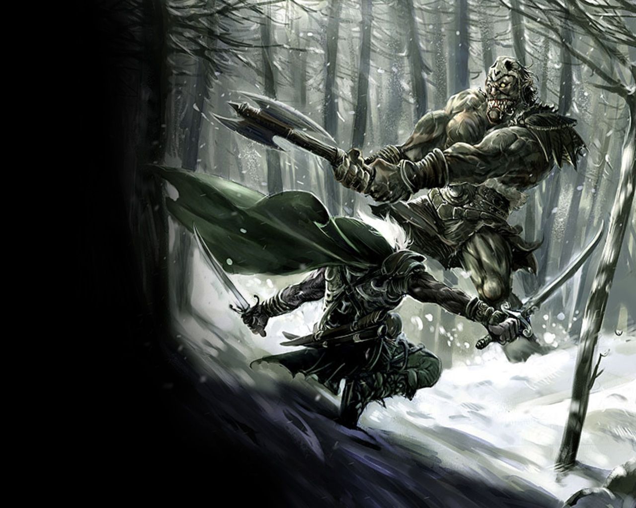 Warrior Wallpaper Hd - Dark Elf Fantasy Art - HD Wallpaper 