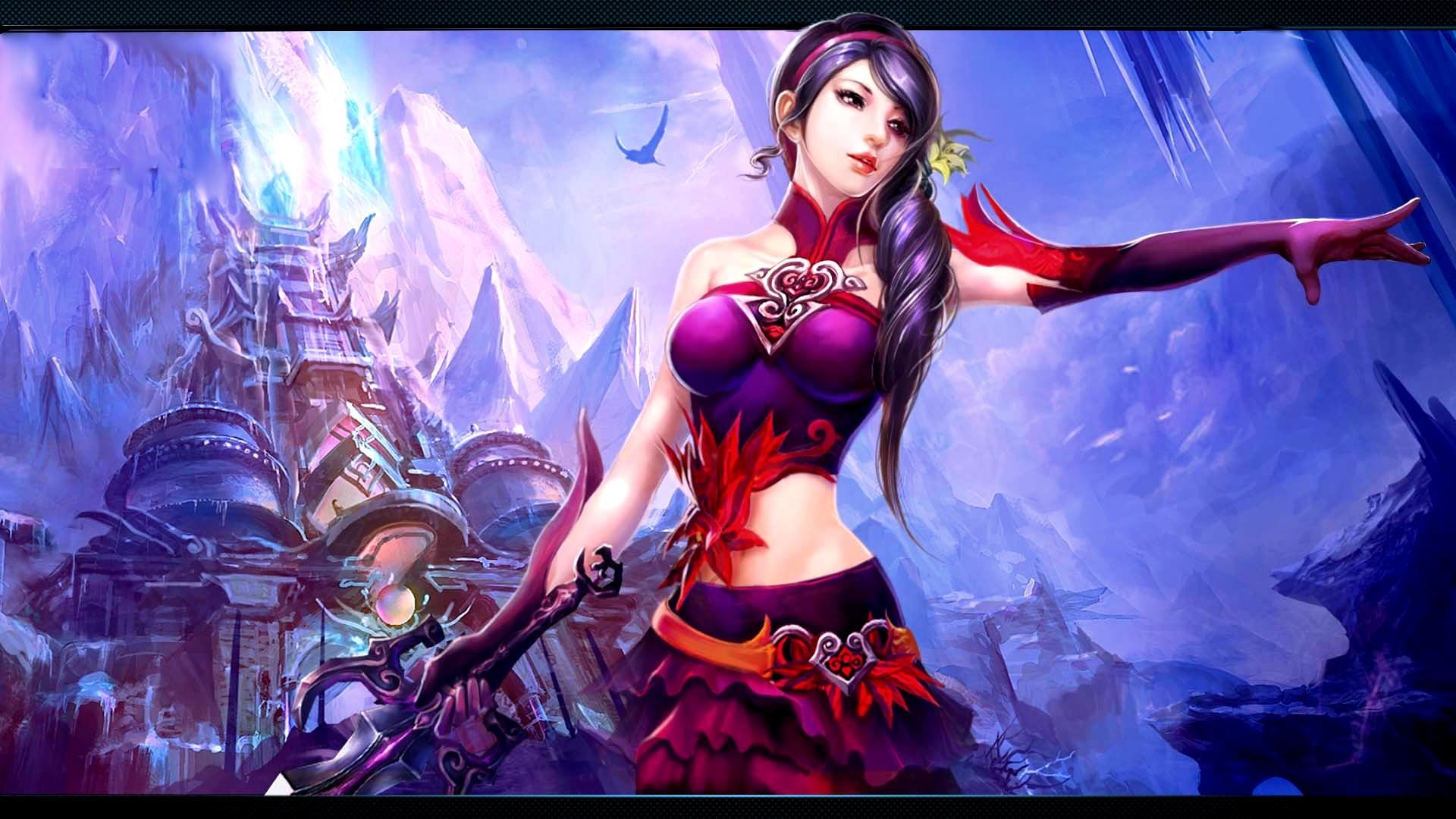 Fantasy Women Warrior Woman Warrior Fantasy Woman Girl - Female Rpg Game Characters - HD Wallpaper 