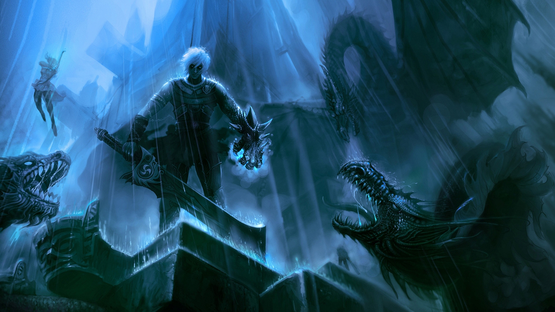 Fantasy Dark Magic Sword - HD Wallpaper 