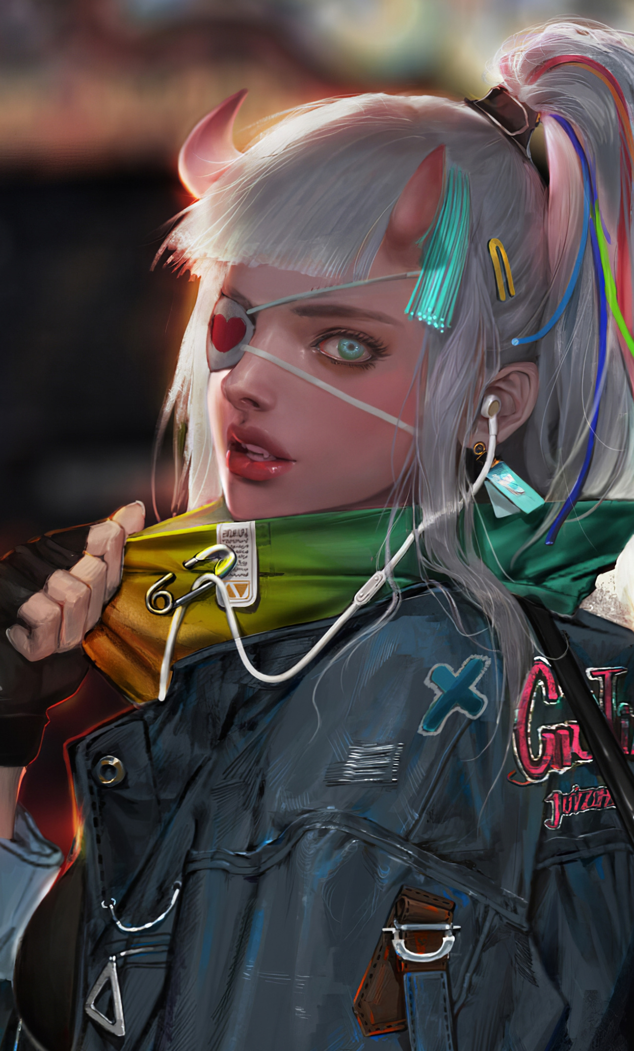 Cyberpunk Girl Wallpaper Iphone - HD Wallpaper 