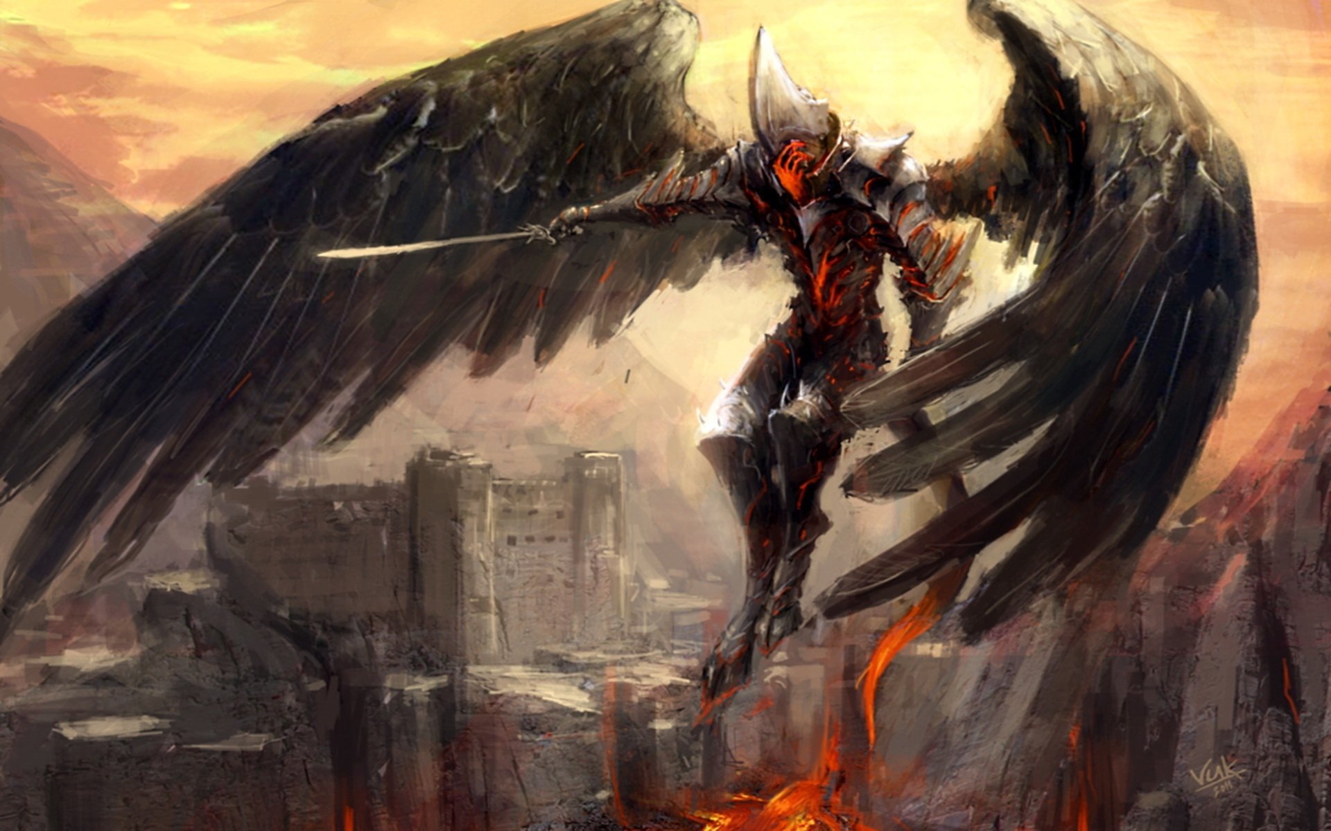 Winged Demon - HD Wallpaper 