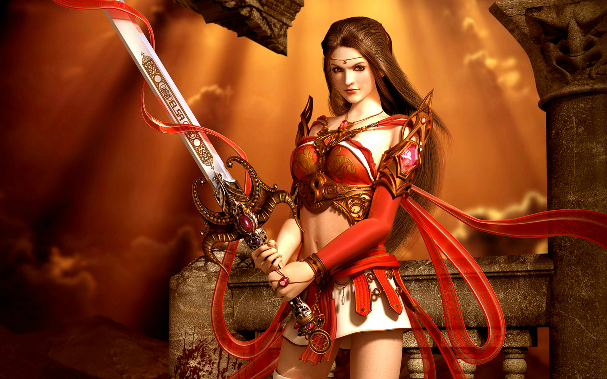 Warrior Background Female - HD Wallpaper 