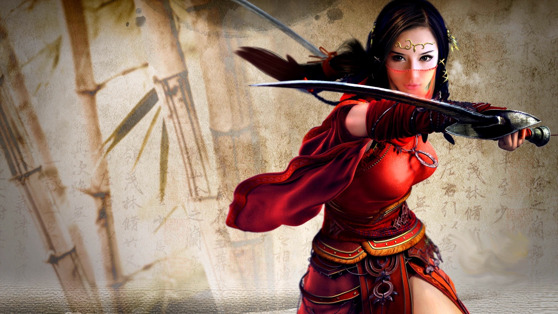 Asian Warrior Fantasy Art - HD Wallpaper 