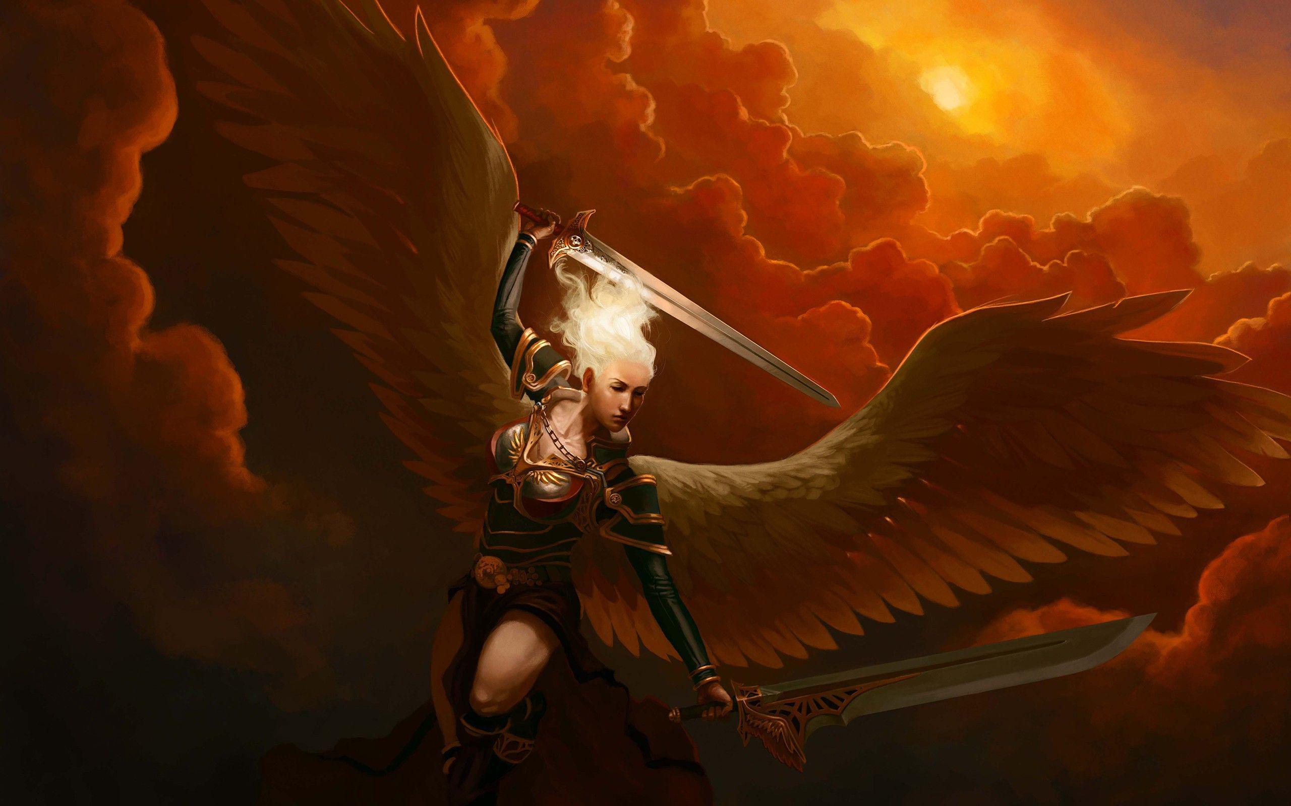 Warrior Blonde Angel - HD Wallpaper 