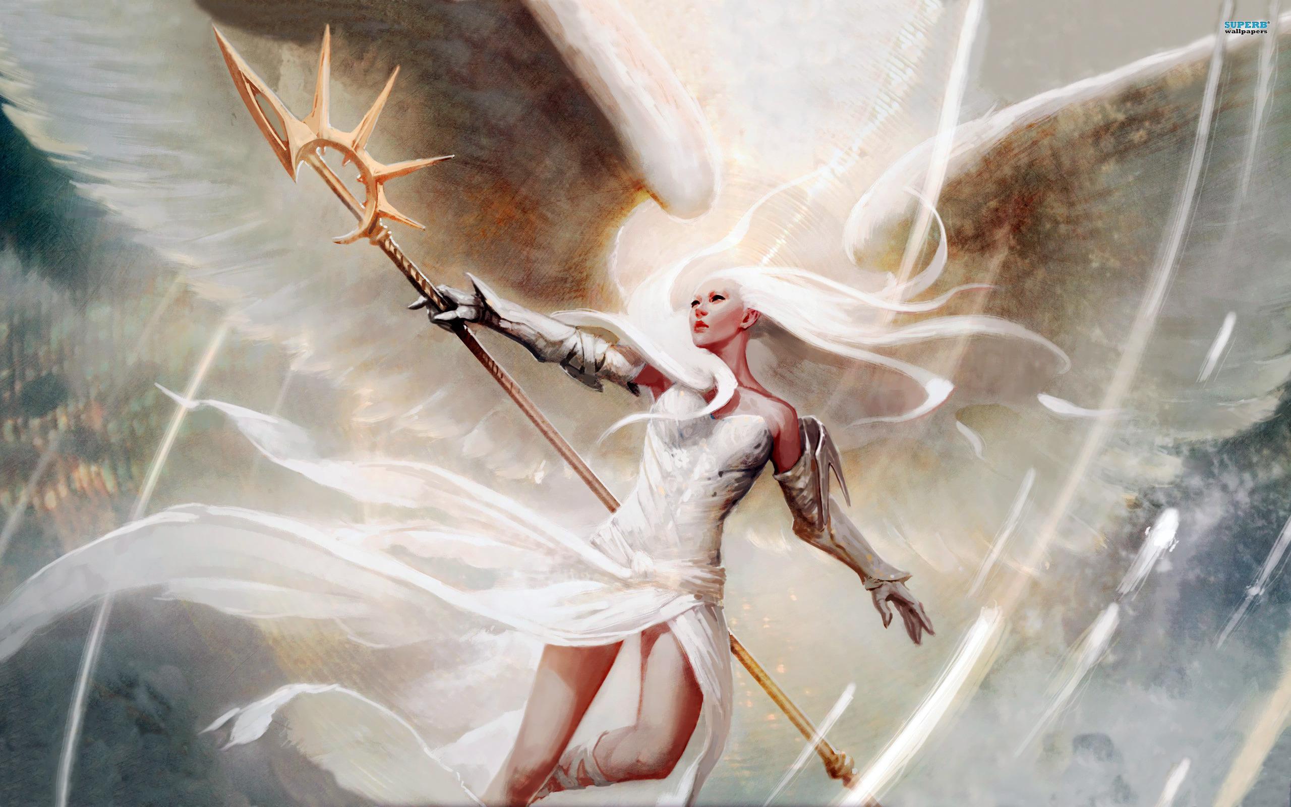 Angel Warrior Wallpaper - Angels Wallpaper Magic The Gathering - HD Wallpaper 
