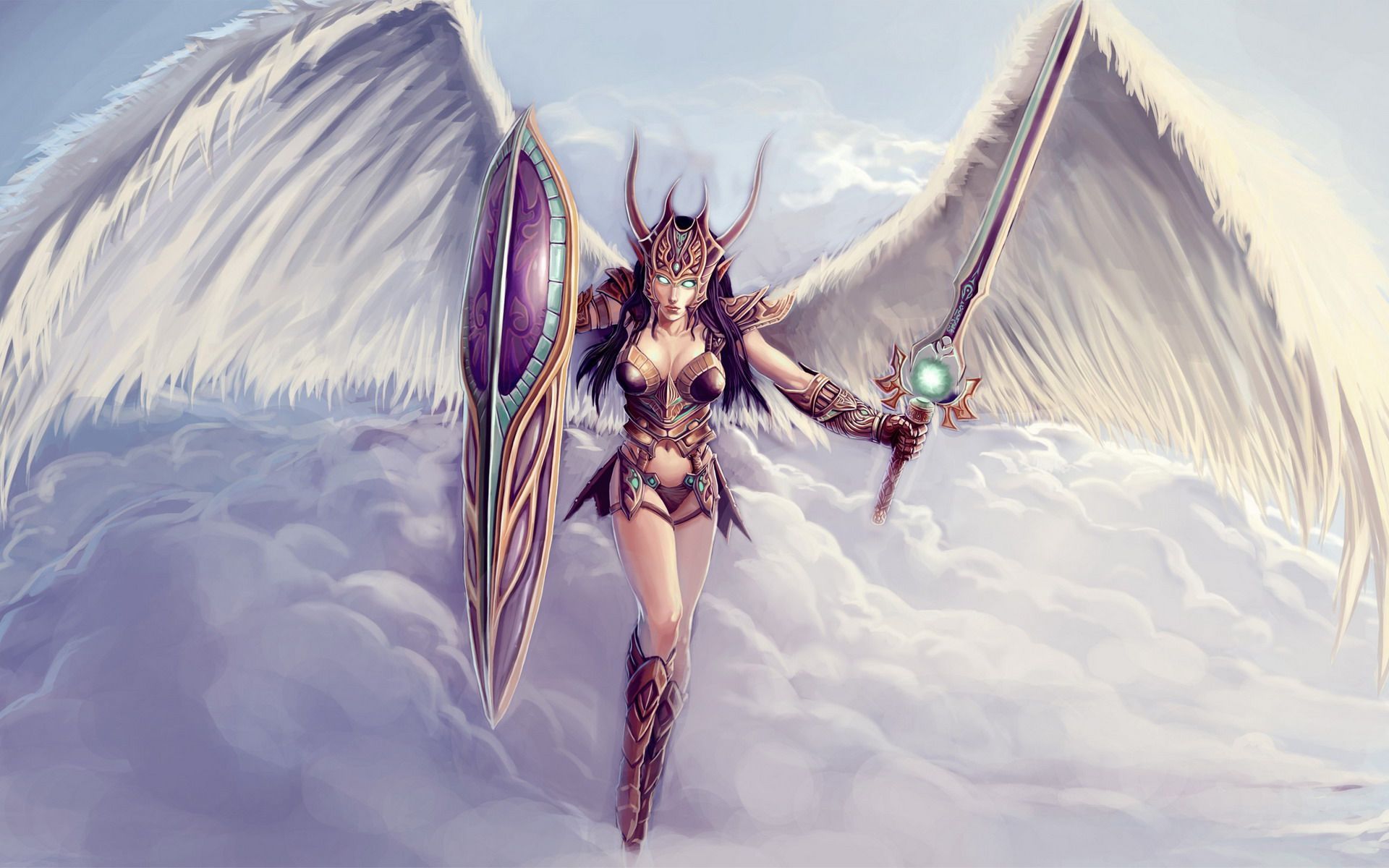 Flying Angel Warrior - HD Wallpaper 