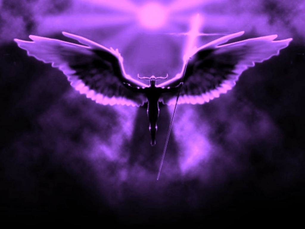 Download Hd Angel Warrior Computer Wallpaper Id - Purple Angel - HD Wallpaper 