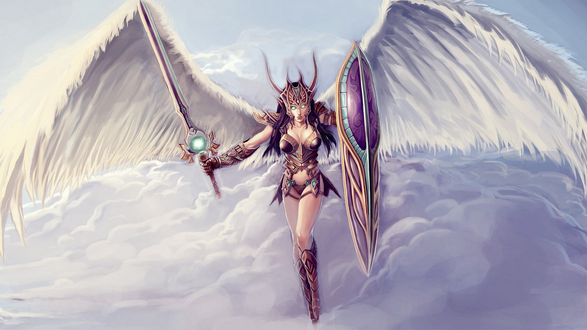 Warrior Fantasy Female Angel - HD Wallpaper 
