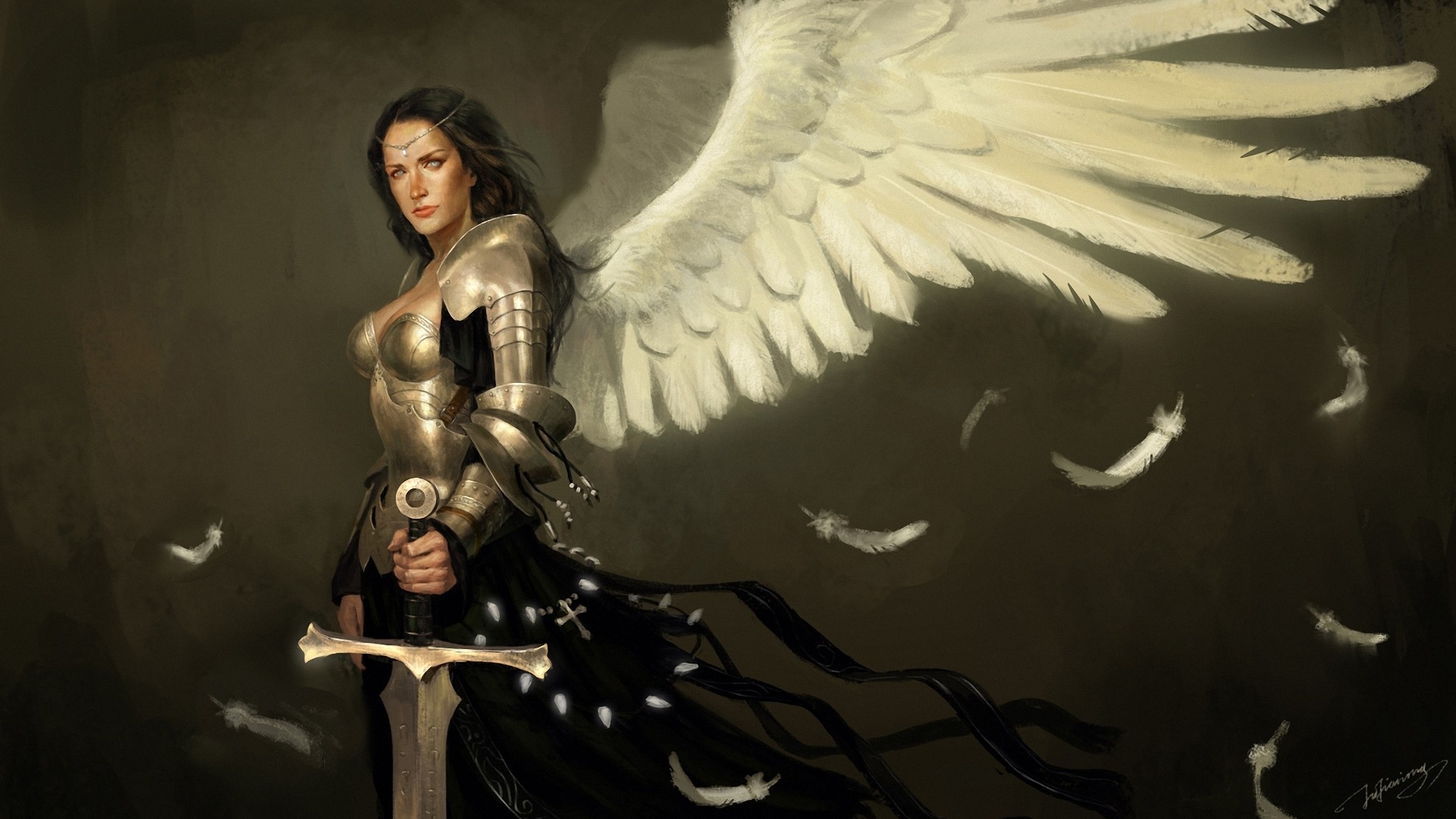 Spiritual Warrior Woman Angel - HD Wallpaper 