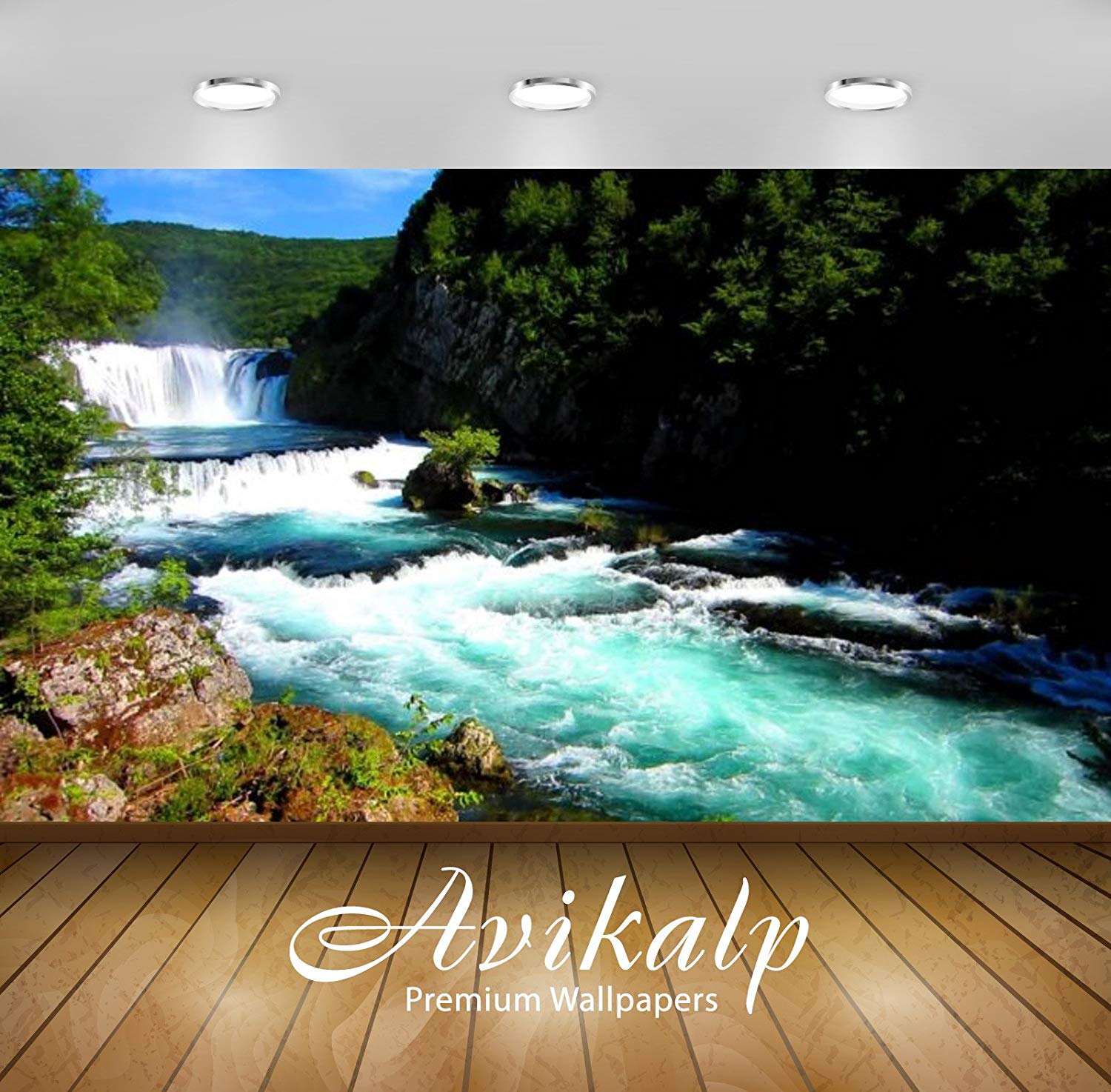 Avikalp Exclusive Awi2305 Waterfall Strepki Buk River - Best Sceneries Photo Nature Background - HD Wallpaper 