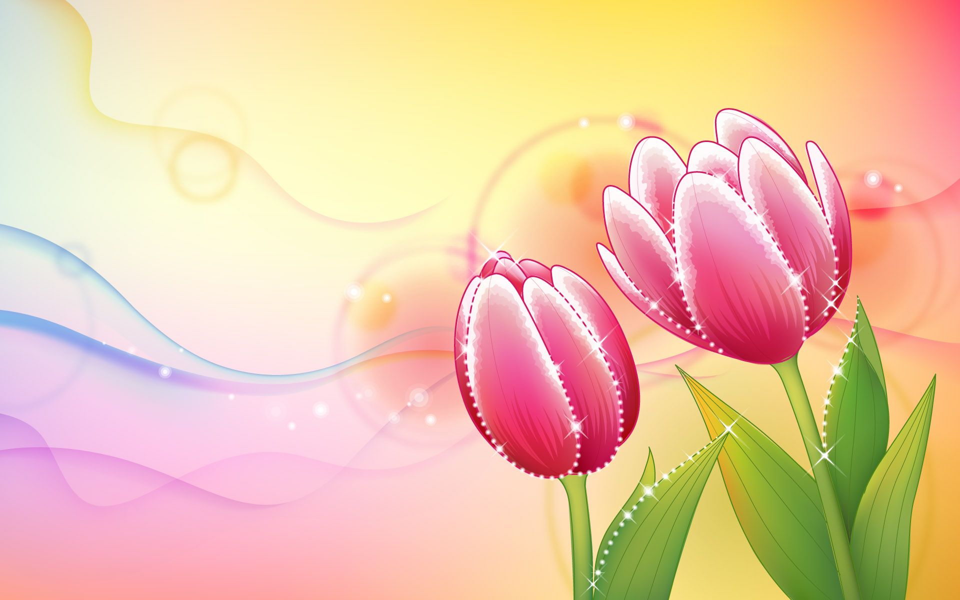 Abstract Flowers - HD Wallpaper 