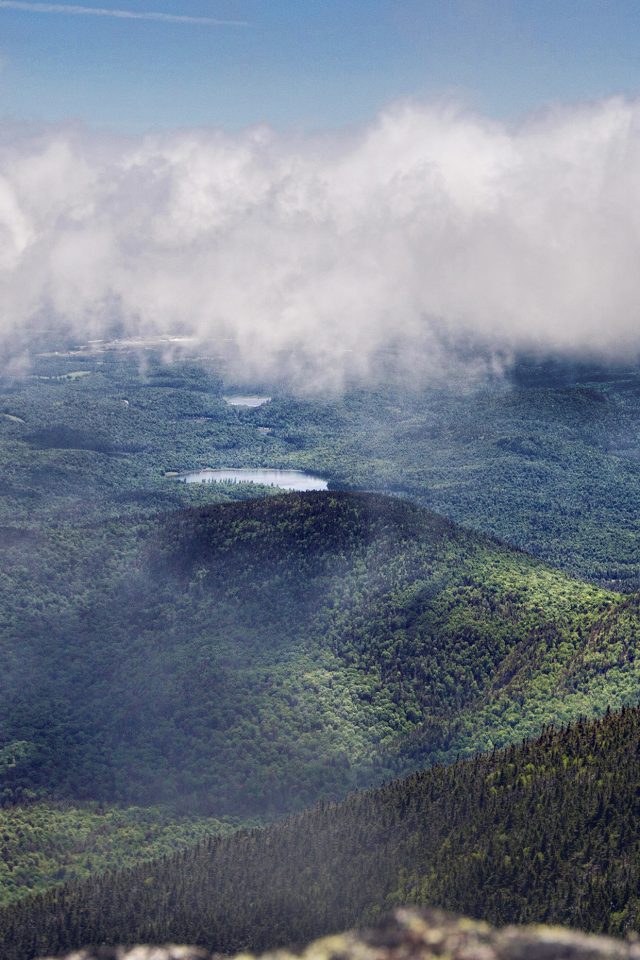 Mountain Blue Fog Cloud Nature View Iphone Wallpaper - Mount Scenery - HD Wallpaper 
