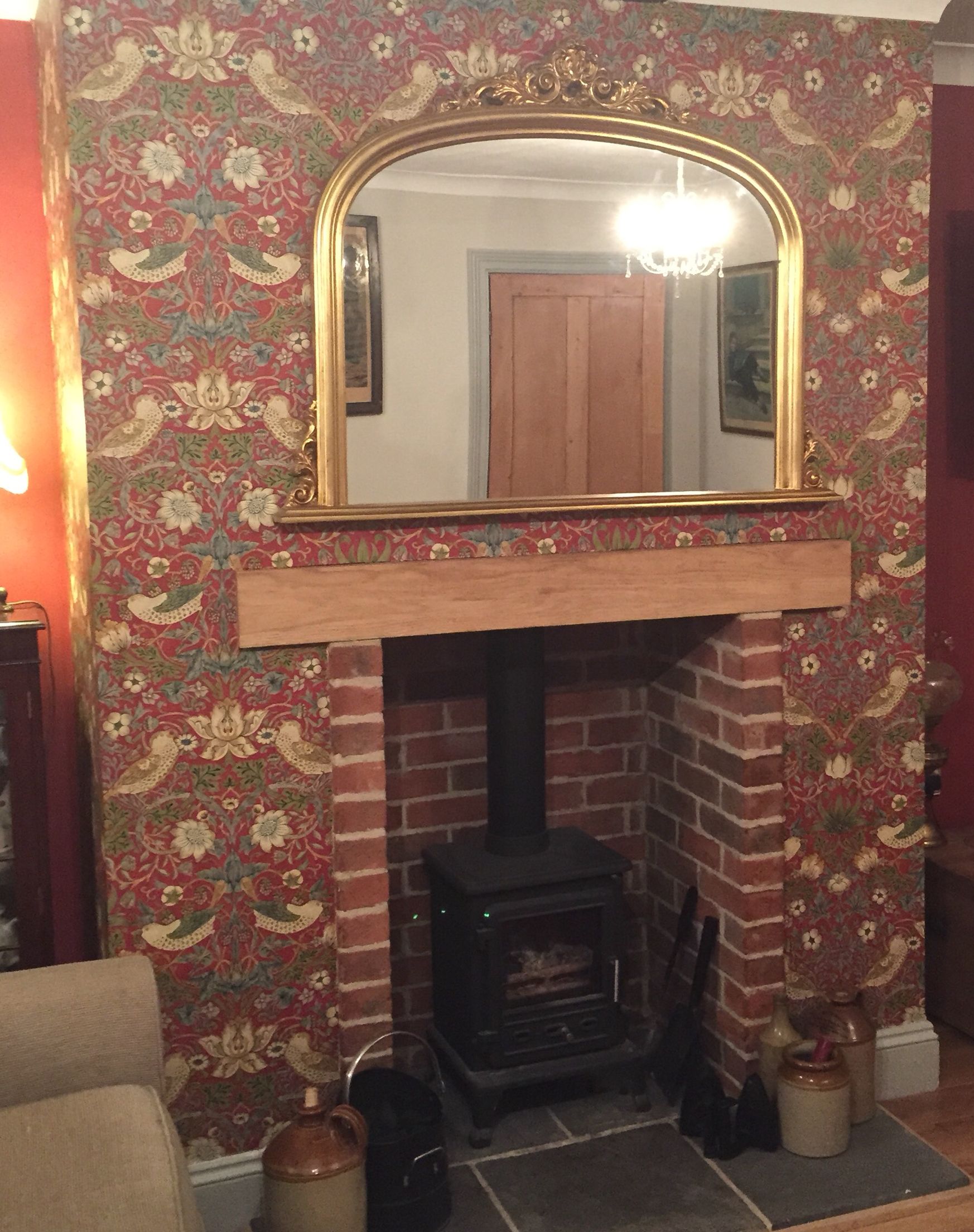 William Morris Strawberry Thief Red - HD Wallpaper 