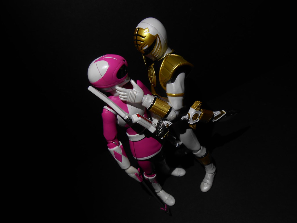 Pink Ranger And White Ranger - HD Wallpaper 