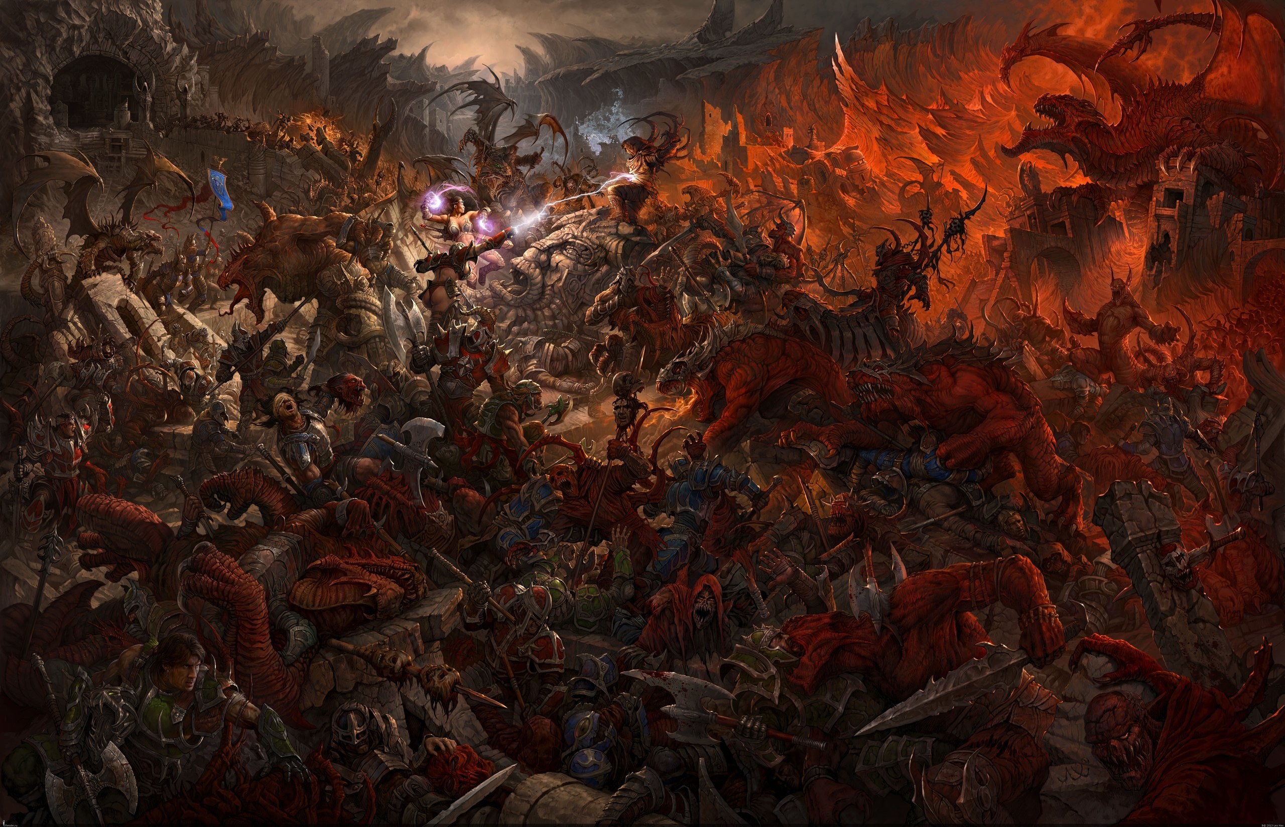 Fantasy Battle - Warhammer Fantasy Battle Art - HD Wallpaper 
