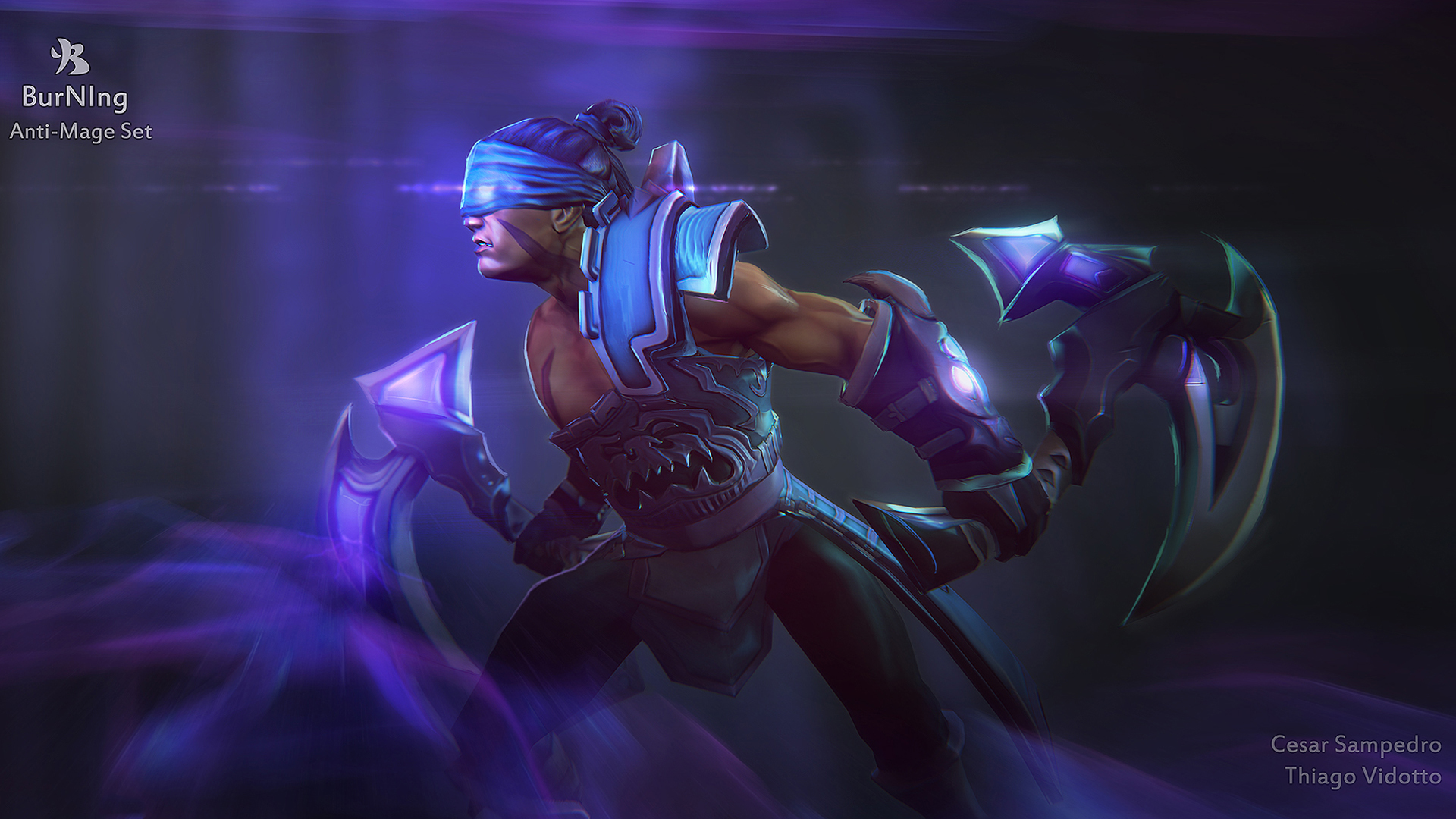 Anti Mage Dota 2 Wallpaper Hd - HD Wallpaper 