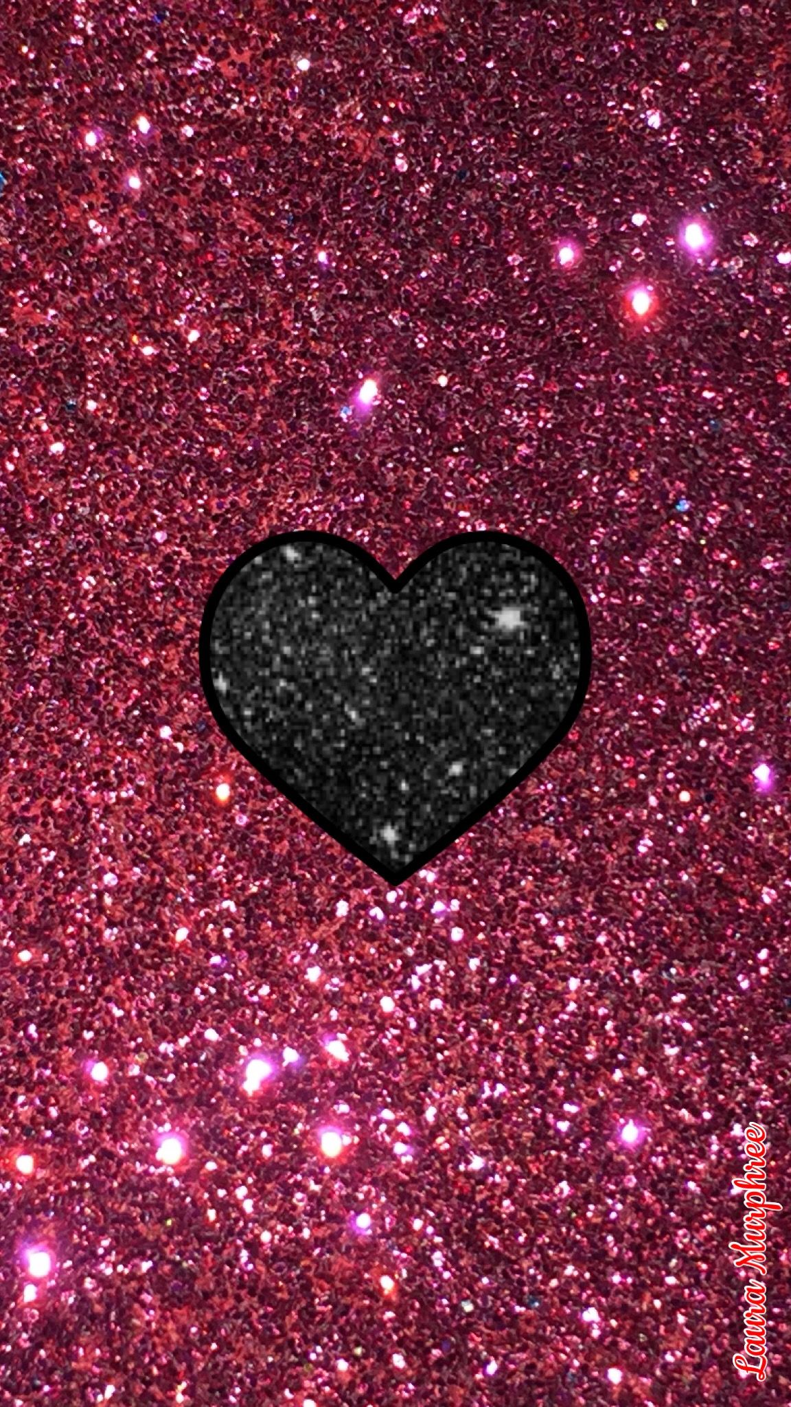 Heart Wallpaper Photo Glitter - HD Wallpaper 