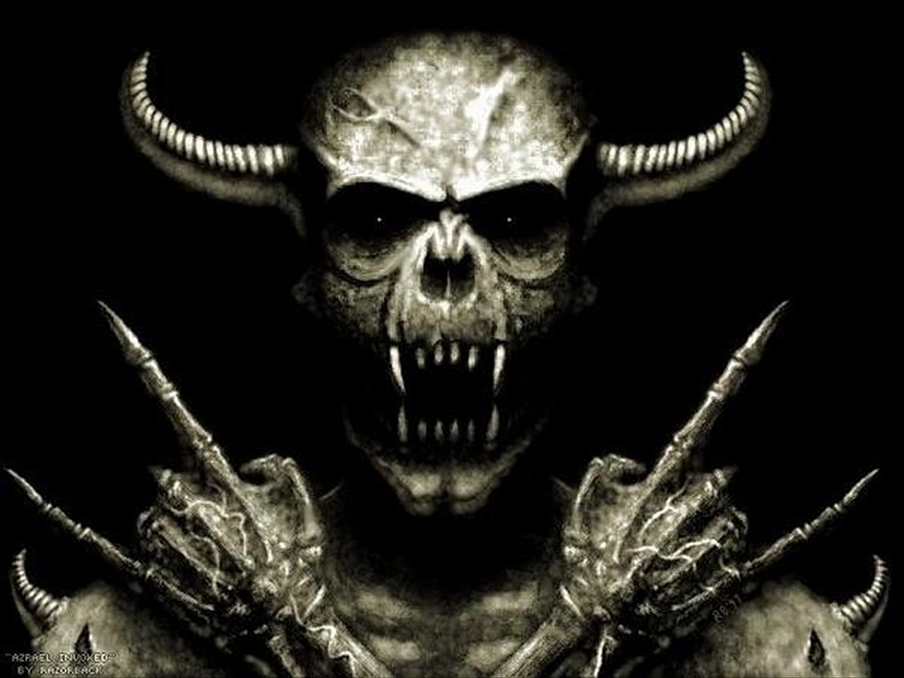 Evil Skull - HD Wallpaper 