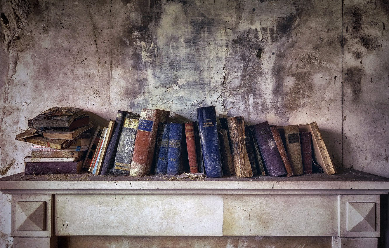 Photo Wallpaper Wall, Books, Shelf - Book - HD Wallpaper 