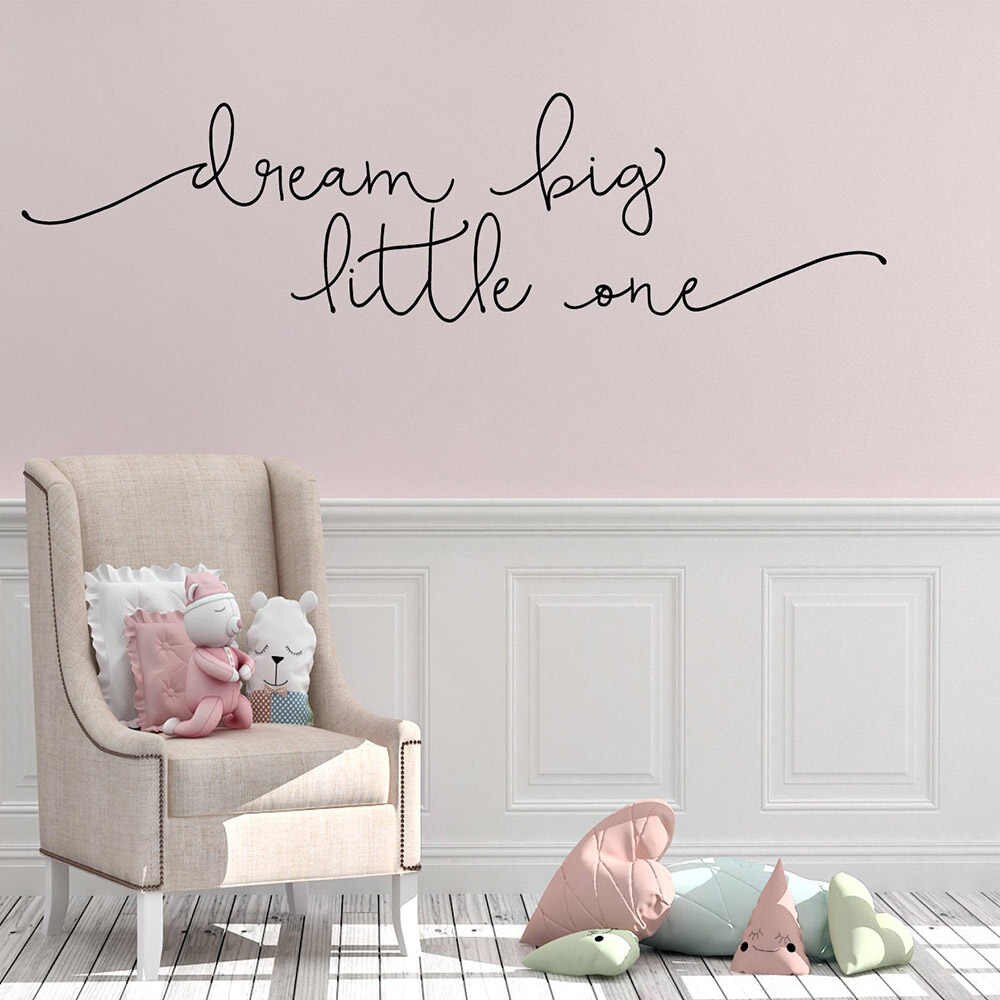Hot Wall Sticker Drem Big Self Adhesive Sentence Vinyl - Dream Big Little One Adesivo - HD Wallpaper 