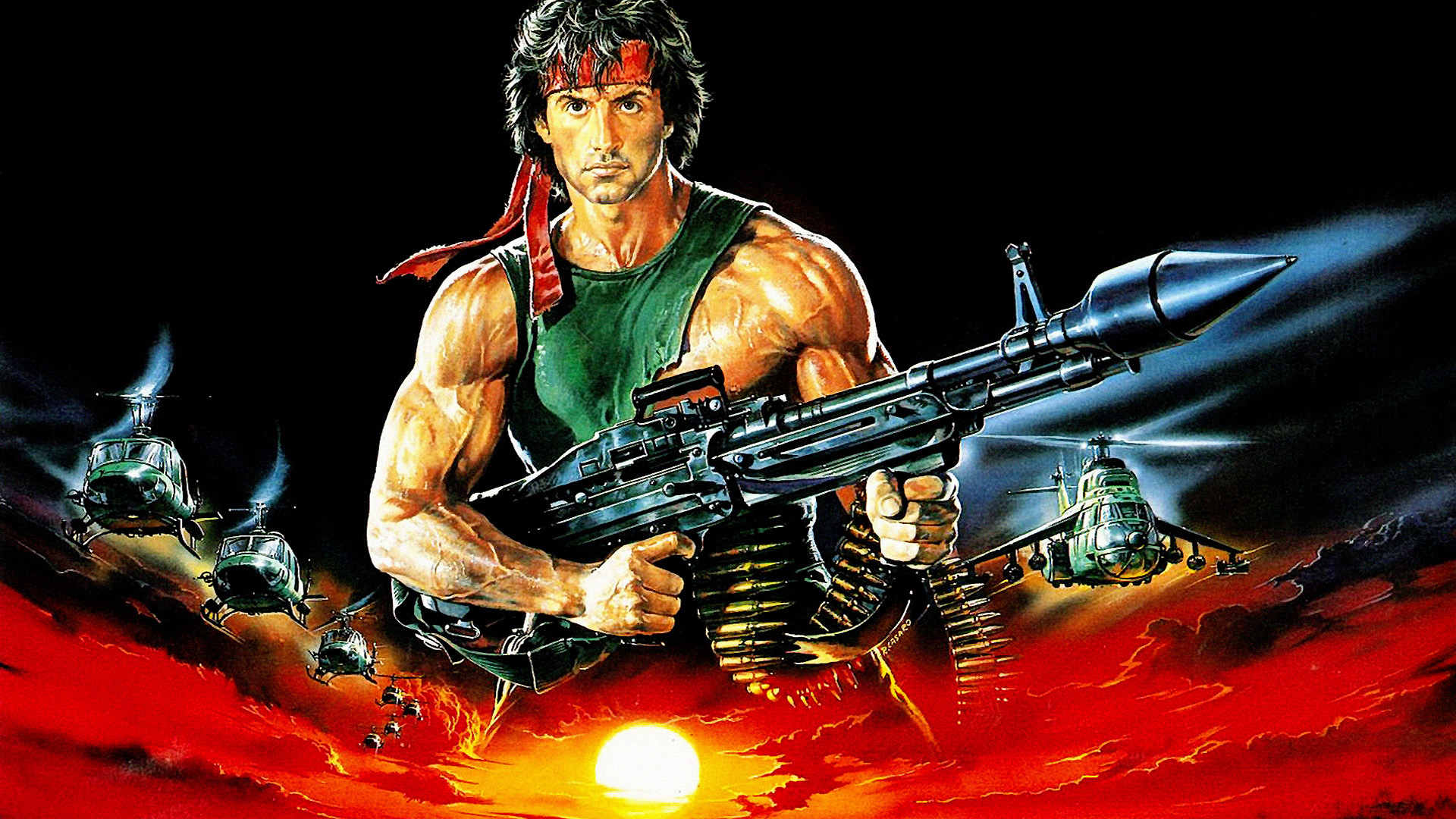 Rambo Background Free Images - Rambo First Blood Part Ii Banner - HD Wallpaper 