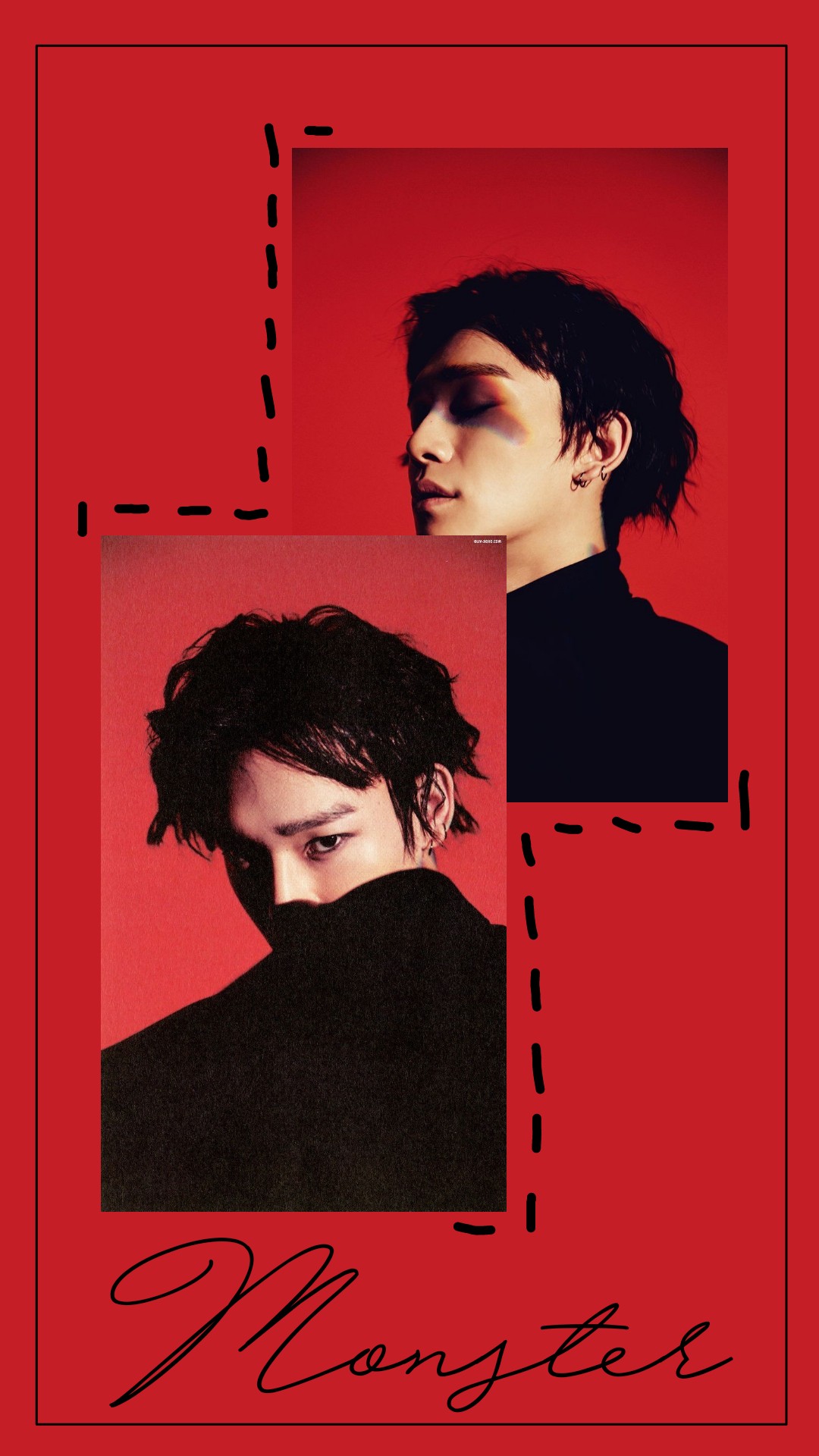 #exo #chen #kim #jongdae #wallpaper #red #monster - Poster - HD Wallpaper 