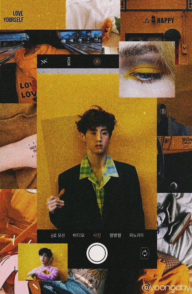 Wallpaper, Yellow, And Lockscreen Image - Lockscreen Aesthetic Got7 Mark - HD Wallpaper 